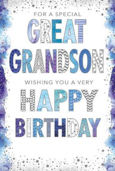 Great-Grandson Birthday - Graphic Text