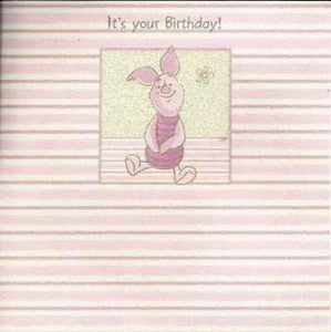 Children's Birthday Card - Piglet