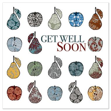 Get Well Soon Card - Apples & Pears