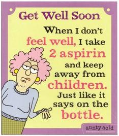 Get Well Soon Card - 2 Aspirin