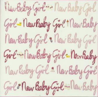 New Baby Card - Baby Girl - Pink New Baby Girl
