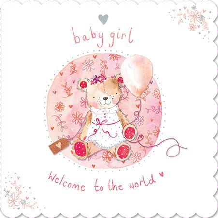 New Baby Card - Baby Girl - A Little Treasure