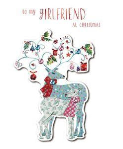 Christmas Card - Girlfriend - Reindeers