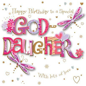Goddaughter Birthday - Goddaughter & Dragonflies