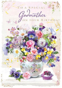 Godmother Birthday - Pansies And Ranunculuses