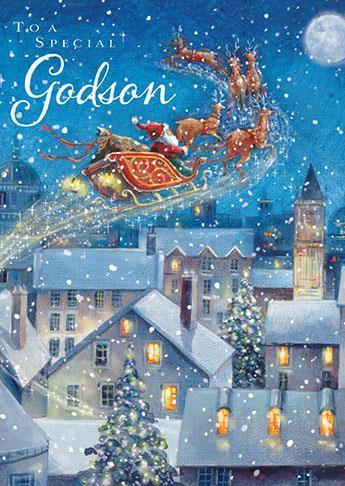 Christmas Card - Godson - Christmas Eve