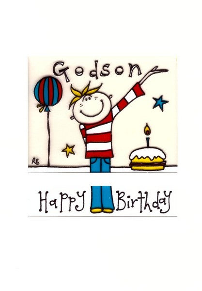 Godson Birthday - Balloon & Cake