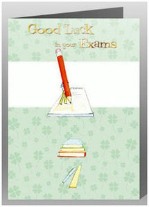 Good Luck Card - Exams - Large Red Pencil