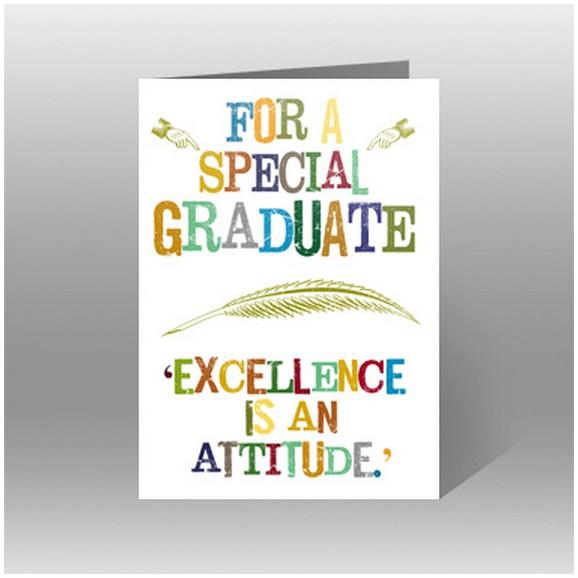 Congratulations Card - Graduation - Excellence Is An Attitude