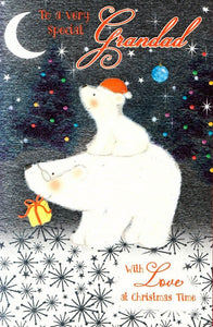 Christmas Card - Grandad - 2 Polar Bears