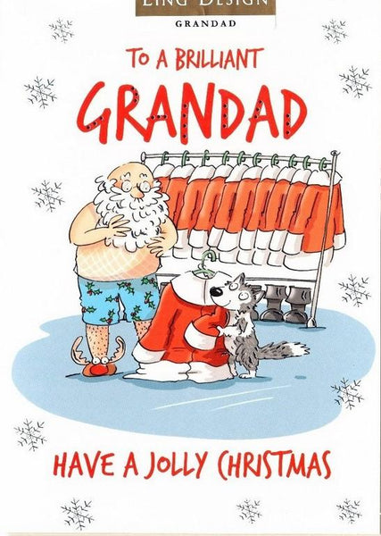 Christmas Card - Grandad - Santa Suits