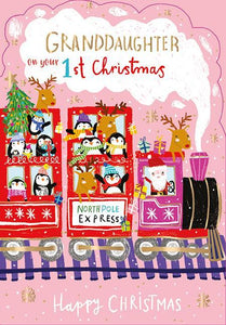 Christmas Card - Granddaughter 1st Christmas - Christmas Train