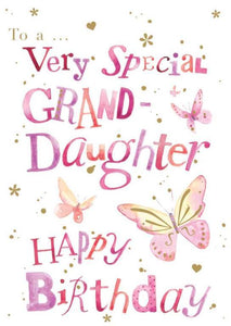 Granddaughter Birthday - Contemporary Text