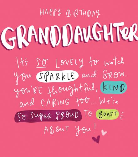 Granddaughter Birthday - So Super Proud