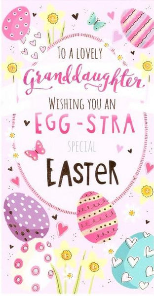 Easter Card - Money Wallet - Granddaughter Egg-stra Special Easter from Ling Design, Easter Cards in France, Cartes de Paques en France, English Cards in France