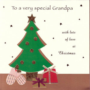Christmas Card - Grandpa - Presents Under The Tree