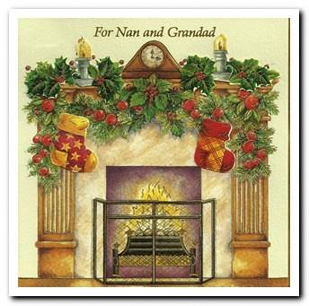 Christmas Card - Grandparents - Nan and Grandad - Christmas Fireside