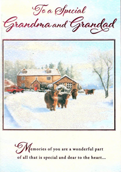 Christmas Card - Grandparents - Grandma and Grandad - Cattle