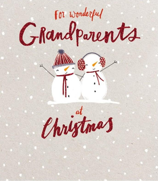 Christmas Card - Grandparents - Snowmen