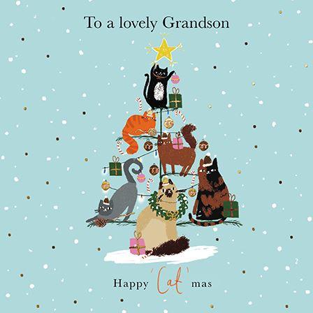Christmas Card - Grandson - Catmas