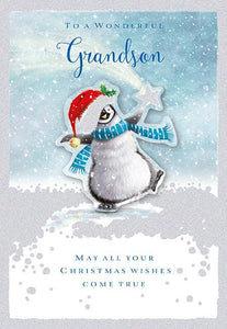 Christmas Card - Grandson - Make A Christmas Wish