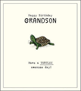 Grandson Birthday - Turtley Awesome Grandson