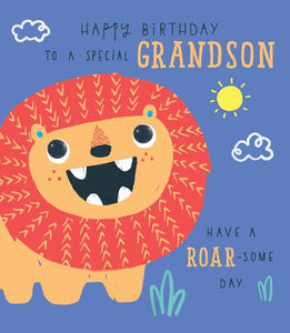 Grandson Birthday - Lion, Roar-Some Day