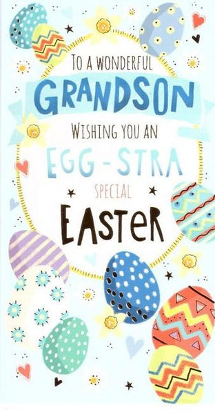 Easter Card - Money Wallet - Grandson Egg-stra Special Easter