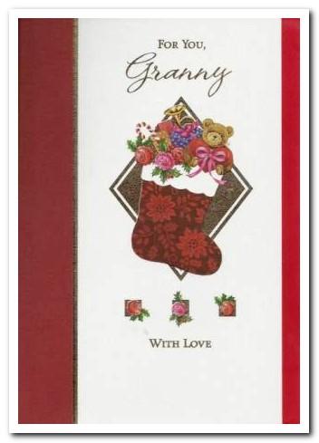 Christmas Card - Granny - Christmas Stocking
