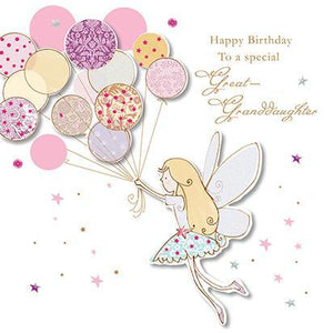 Great-Granddaughter Birthday - Fairy With Balloons
