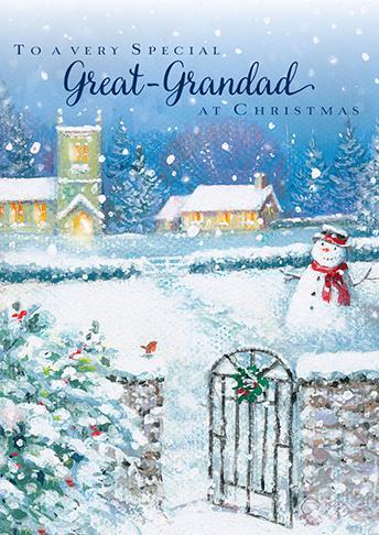 Christmas Card - Great-Grandad  - Let It Snow