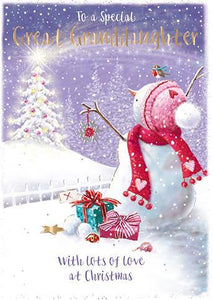 Christmas Card - Great-Granddaughter - Oh Christmas Tree