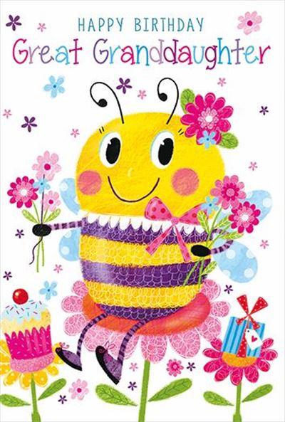 Great-Granddaughter Birthday - Bright Bee