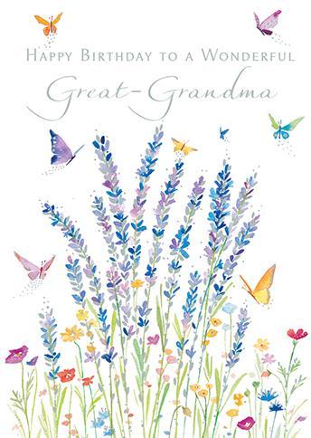 Great-Grandma Birthday - Lavender And Butterflies