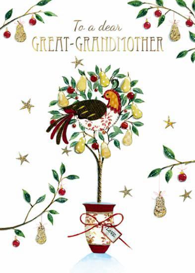 Christmas Card - Great-Grandmother - Pear Tree