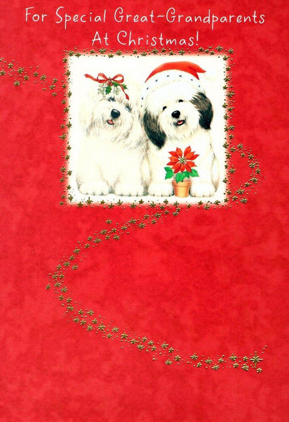 Christmas Card - Great-Grandparents - Christmas Dogs