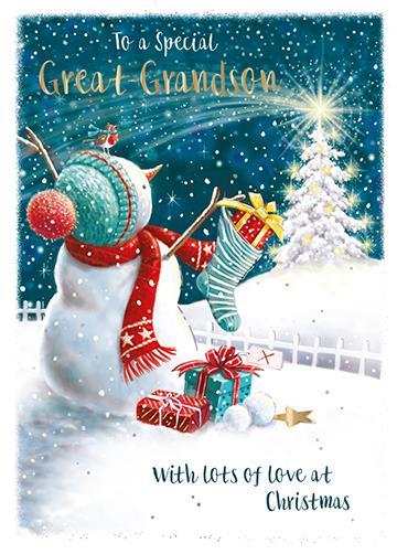 Christmas Card - Great-Grandson - A Star For The Tree