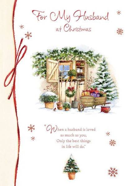 Christmas Card - Husband - Garden Shed