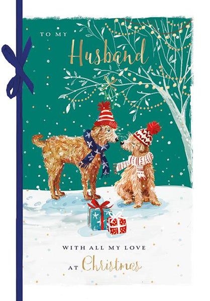 Christmas Card - Husband - Under The Mistletoe