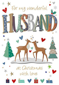 Christmas Card - Husband - Wonderful Husband