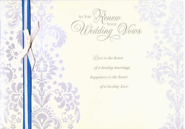 Wedding Card - As You Renew Your Wedding Vows