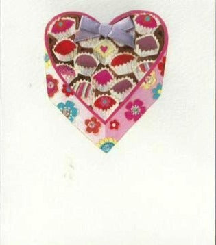 Blank Card - Cakes In Heart Box
