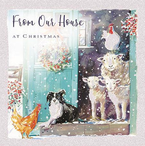 Christmas Card - Home to Home - Farmyard Friends