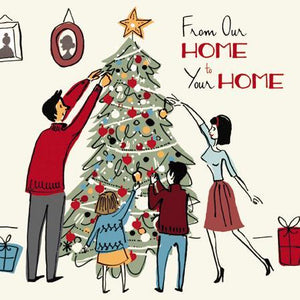 Christmas Card - Home To Home - Decorating Tree