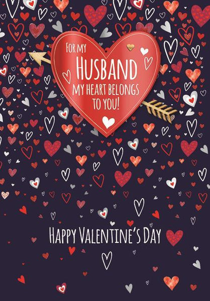 Valentine Card - Husband - My Heart Belongs to You Valentine's Day Cards in France