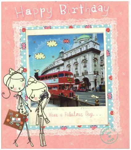 Birthday Card - London Bus