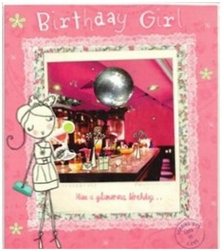 Birthday Card - Birthday Girl Disco Ball