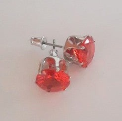 Jewellery - 12mm Red Stone Stud Earrings