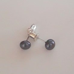 Jewellery - 5mm Black Faux Pearl Stud Earrings