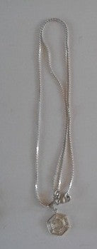 Jewellery - 925 Silver Hexagon Pendant Necklace